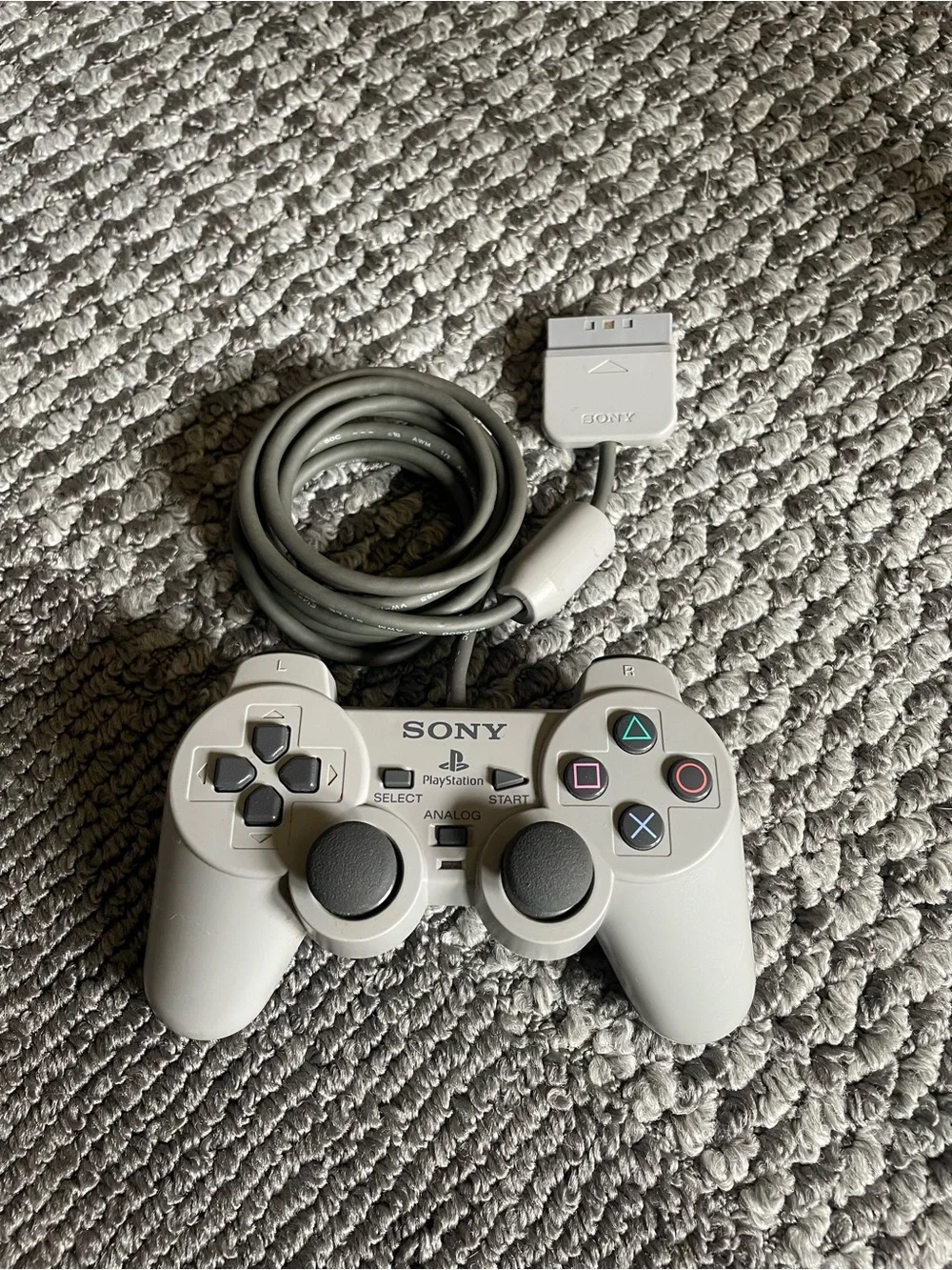Sony Dual Analog Wired PlayStation Controller - Light Gray
